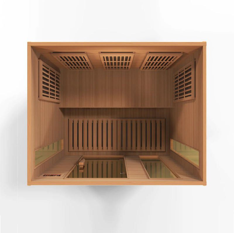 Maxxus Montilemar 3 Person Near Zero EMF - FAR Infrared Sauna - Canadian Red Cedar