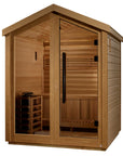 Savonlinna 3 Person Outdoor Traditional Sauna - Canadian Red Cedar Interior