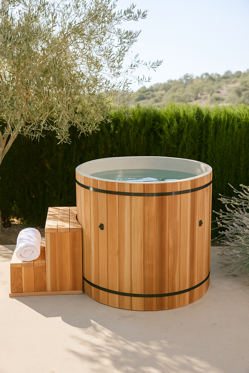 Dynamic Cold Therapy Cedar Barrel Spa – Plastic Tub