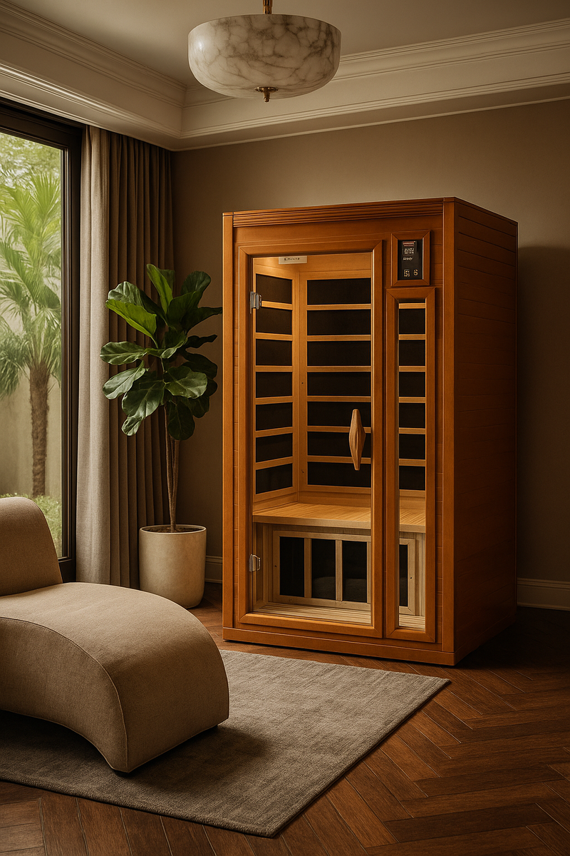 Dynamic Barcelona Elite Ultra Low EMF - Far Infrared Sauna - Natural Hemlock