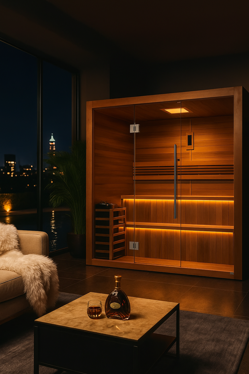 Kuusamo 6 Person Traditional Sauna - Canadian Red Cedar Interior
