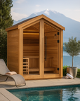 Savonlinna 3 Person Outdoor Traditional Sauna - Canadian Red Cedar Interior