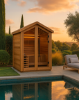 Savonlinna 3 Person Outdoor Traditional Sauna - Canadian Red Cedar Interior