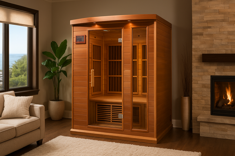 Maxxus Montilemar 3 Person Near Zero EMF - FAR Infrared Sauna - Canadian Red Cedar