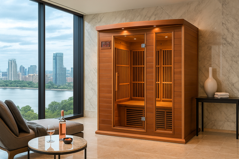 Maxxus Montilemar 3 Person Near Zero EMF - FAR Infrared Sauna - Canadian Red Cedar