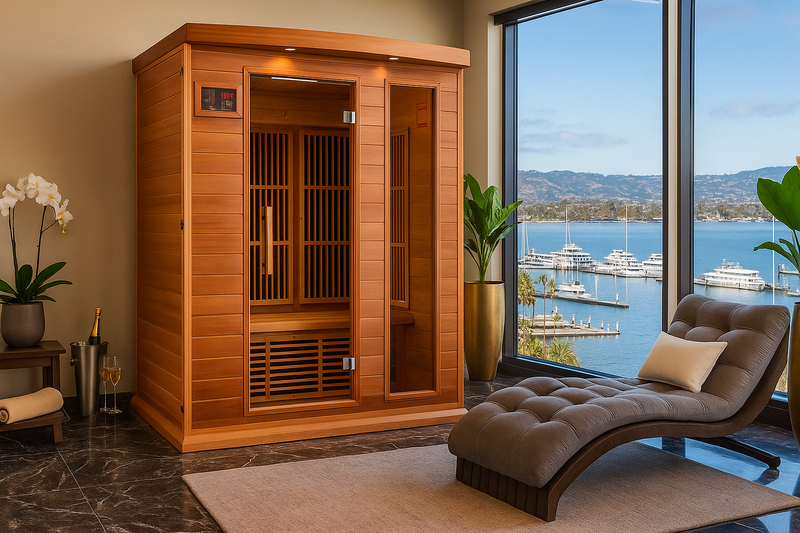 Maxxus Montilemar 3 Person Near Zero EMF - FAR Infrared Sauna - Canadian Red Cedar