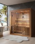 2025  "Copenhagen Edition" 3 Person Traditional Sauna Canadian Red Cedar Interior and Pacific Premium Clear Cedar Exterior