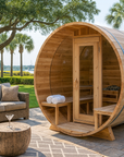 Dundalk LeisureCraft Clear Cedar Barrel Saunas