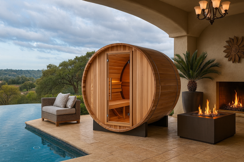 Zurich 4 Person Traditional Steam Barrel Sauna