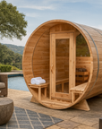 Dundalk LeisureCraft Clear Cedar Barrel Saunas