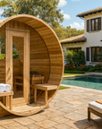 Dundalk LeisureCraft Clear Cedar Barrel Saunas