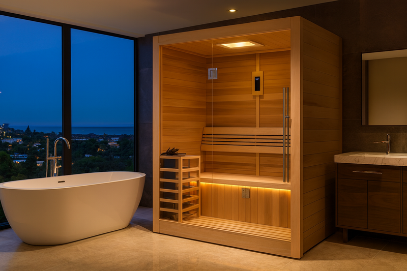 Kuusamo 6 Person Traditional Sauna - Canadian Red Cedar Interior