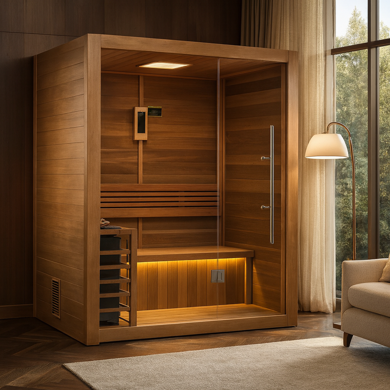 Hanko 2-3 Person Traditional Sauna - Canadian Red Cedar Interior