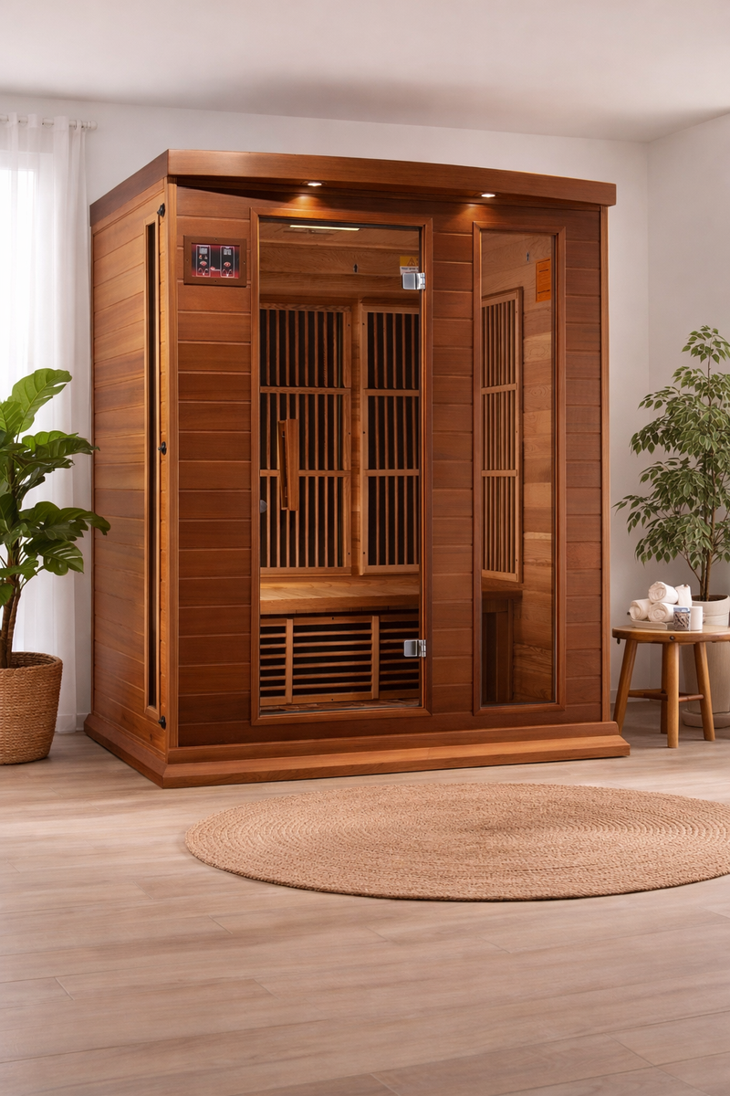 Maxxus Montilemar 3 Person Near Zero EMF - FAR Infrared Sauna - Canadian Red Cedar