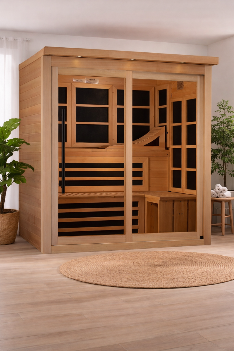 Near Zero EMF Far Infrared 6 Person Sauna