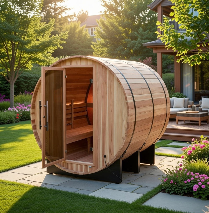 Zurich 4 Person Traditional Steam Barrel Sauna