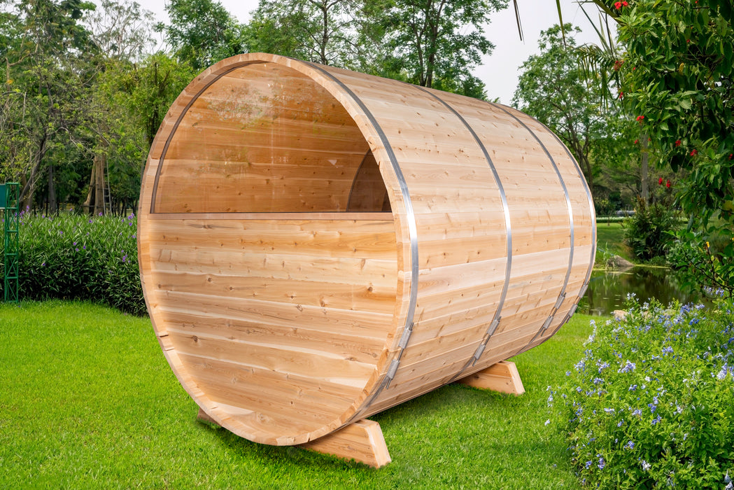 Dundalk LeisureCraft Clear Cedar Barrel Saunas
