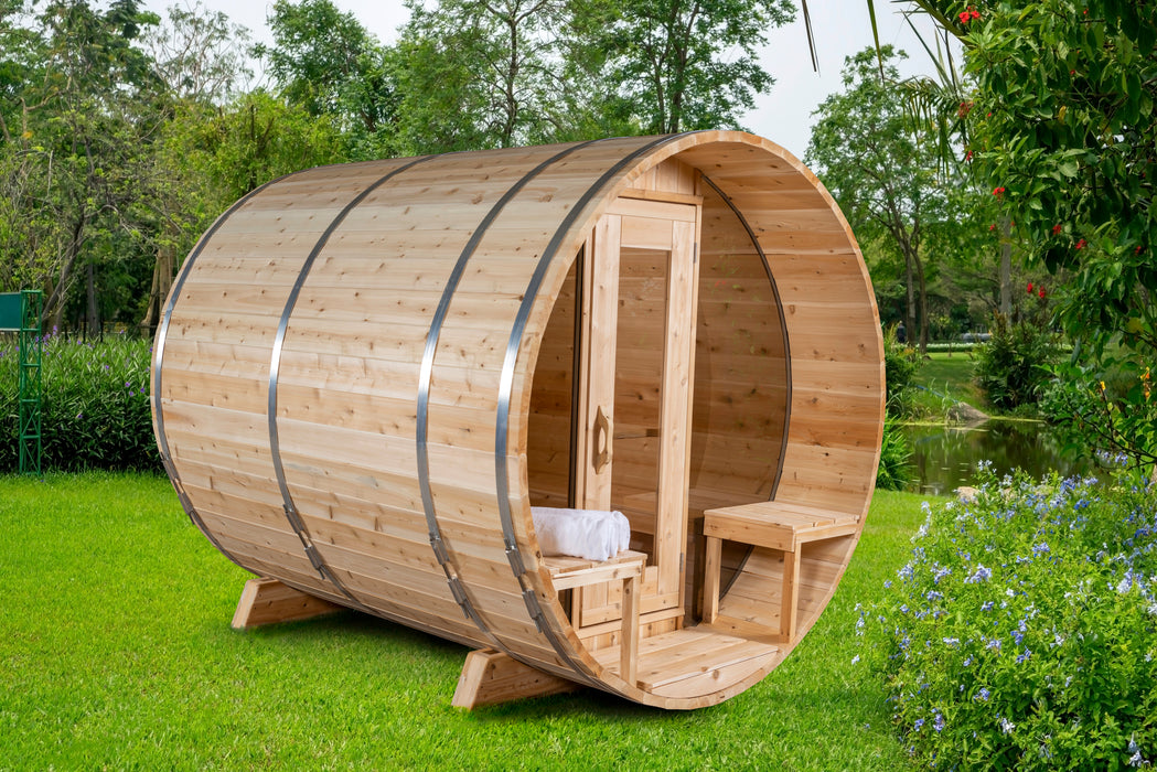 Dundalk LeisureCraft Clear Cedar Barrel Saunas
