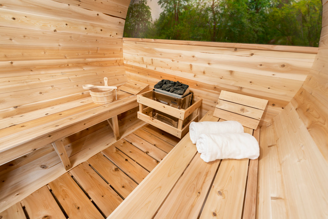 Dundalk LeisureCraft Clear Cedar Barrel Saunas