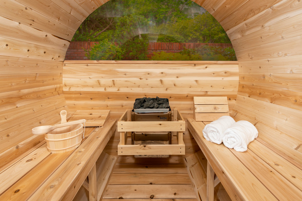 Dundalk LeisureCraft Clear Cedar Barrel Saunas
